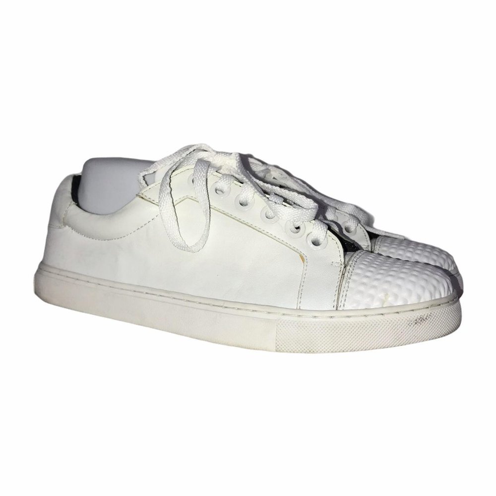 Rebecca Minkoff White Leather Studded Sneakers 9.5